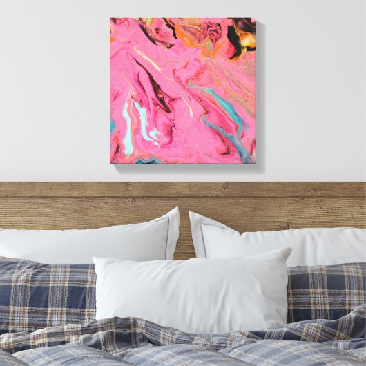 Roze zout canvas afdruk (Insitu (Slaapkamer))