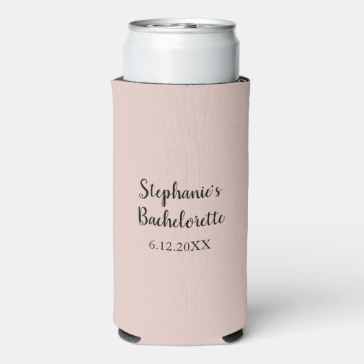 Roze zout Colour Wedding Bachelorette Party Gift Seltzer Blikjeskoeler (Seltzer Achterkant)