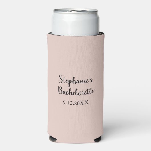 Roze zout Colour Wedding Bachelorette Party Gift Seltzer Blikjeskoeler (Seltzer Voorkant)