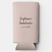 Roze zout Colour Wedding Bachelorette Party Gift Seltzer Blikjeskoeler (Achterkant)