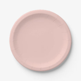 Roze Zout Effen Kleur Papieren Bordje