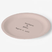 Roze zout Weddenschap Aangepast koppel Naam Monogr Papieren Bordje (Gekanteld)