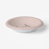 Roze zout Weddenschap Aangepast koppel Naam Monogr Papieren Kommen (Gebogen)