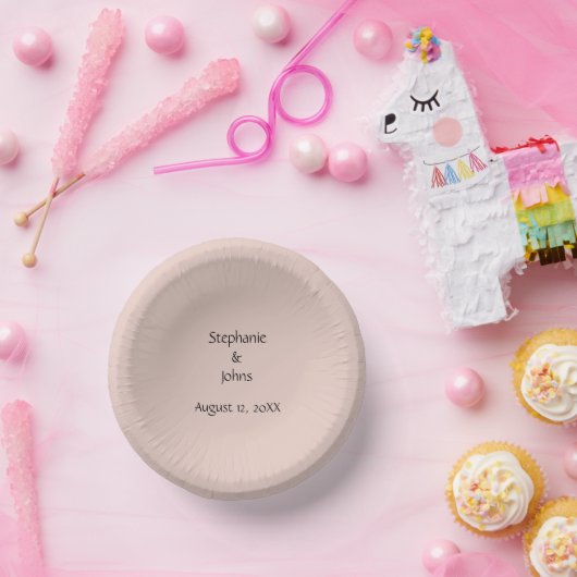 Roze zout Weddenschap Aangepast koppel Naam Monogr Papieren Kommen (Feest)