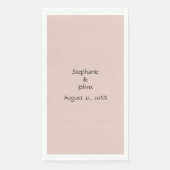 Roze zout Weddenschap Aangepast koppel Naam Monogr Servet (Voorkant)