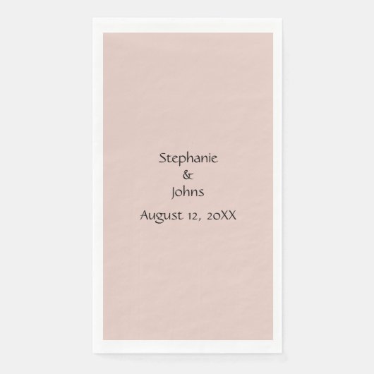 Roze zout Weddenschap Aangepast koppel Naam Monogr Servet (Voorkant)