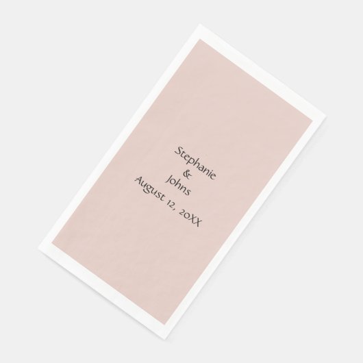 Roze zout Weddenschap Aangepast koppel Naam Monogr Servet (Hoek)