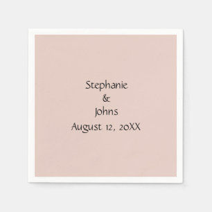 Roze zout Wedding Plain Custom Couple Name Trendy Servet