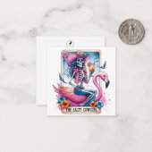 Roze Zoute Cowgirl Note Kaart Notitiekaartje (Voorkant / Achterkant in situ)