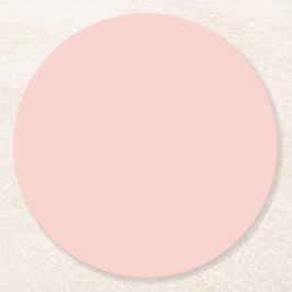 Roze Zoutvaste kleur Ronde Kartonnen Onderzetter