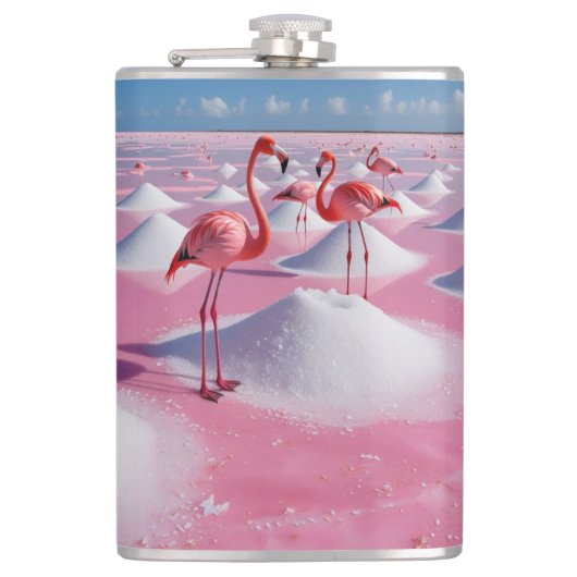 Roze zoutvlaktes heupfles (Voorkant)