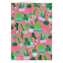 Roze Zuidwestelijke Cactus Patroon Dank Je Wel