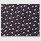 Roze zuivelfabriek Floral Pattern Wrapping Paper Cadeaupapier (Vlak)