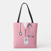 Roze zure Canvas tas (Achterkant)
