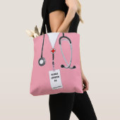 Roze zure Canvas tas (Dichtbij)
