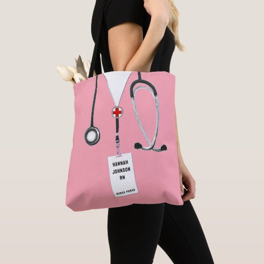 Roze zure Canvas tas (Dichtbij)