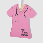 Roze zure kruiden op maat ornament (voorkant)