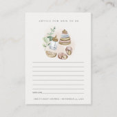 Roze zuriery Essential Advice for Mum Baby shower Informatiekaartje (Voorkant)