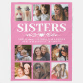 Roze zussen Foto Collage Fleece Blanket Deken (Voorkant)