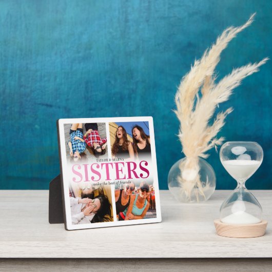 Roze zussen Foto Collage Fotoplaat (Insitu)