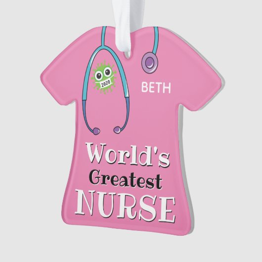 Roze zustende struiken, 's werelds grootste zuster ornament (voorkant)