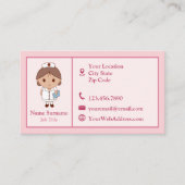 Roze zuster visitekaartje (Voorkant)