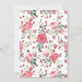 Roze zwaan baby shower kaart (Achterkant)