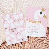 Roze Zwaan Baby Shower Kaart