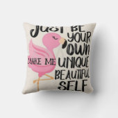 ROZE ZWAAN EN ZWART LETTERTYPE OP SIERKUSSEN (Achterkant)