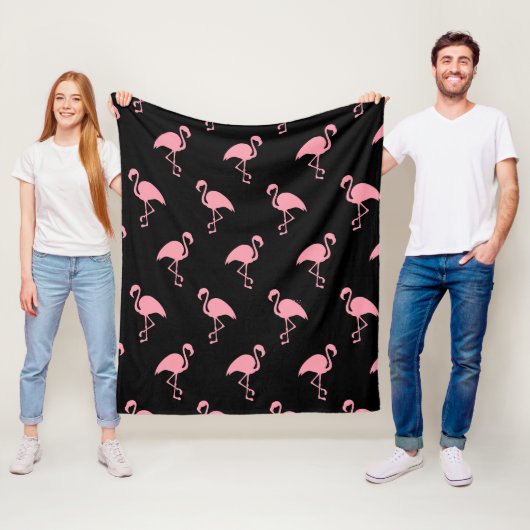 Roze Zwaan Fleece Deken (In situ)