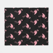 Roze Zwaan Fleece Deken (Voorkant (Horizontaal))