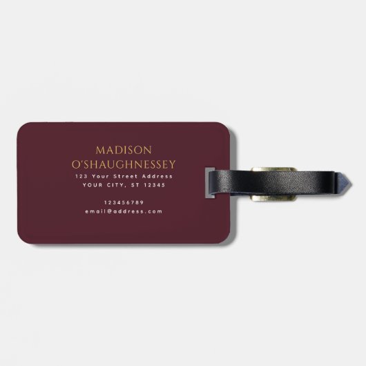 Roze Zwaard Schild Middeleeuwse Fantasy Monogram Bagagelabel (Achterkant horizontaal)