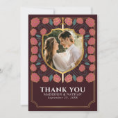 Roze Zwaard & Schild Middeleeuwse Fantasy Wedding Bedankkaart (Voorkant)