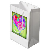 roze zwakkere harten medium cadeauzakje (Achterkant Gekanteld)