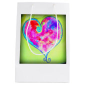 roze zwakkere harten medium cadeauzakje (Achterkant)