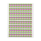 roze zwakkere harten op groen omwikkelbaar adreslabel (Vel)