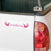 roze zwaluwen bumpersticker (Op Truck)
