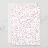 Roze Zwanen Baby shower Vogel met Kroon Kaart (Achterkant)