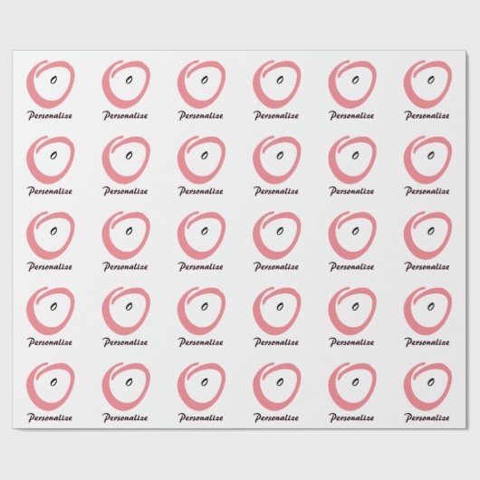 Roze zwangere buik baby shower schattig cadeaupapier (Vlak)