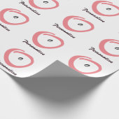 Roze zwangere buik baby shower schattig cadeaupapier (Hoek)