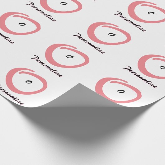 Roze zwangere buik baby shower schattig cadeaupapier (Hoek)