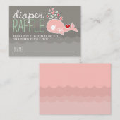 Roze, Zwangere mammiewalvis Luiertapijten Informatiekaartje (Voorkant / Achterkant)