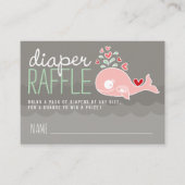 Roze, Zwangere mammiewalvis Luiertapijten Informatiekaartje (Voorkant)