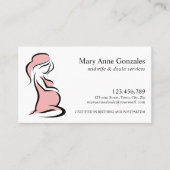 Roze | Zwangere vrouw in de provincie Doula Visitekaartje (Voorkant)