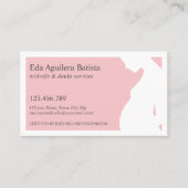 Roze | Zwangere vrouw SILHOUETTE Doula Visitekaartje (Voorkant)