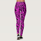 Roze Zwart Abstract Thunder_Cove Leggings (Achterkant)