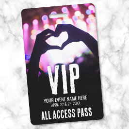 Roze Zwart All Access Event VIP Badge