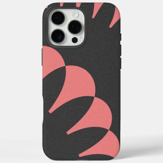 Roze & Zwart Artistieke Abstracte Fractal Art Case-Mate iPhone Case (Achterkant)