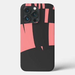Roze & Zwart Artistieke Abstracte Fractal Art Case-Mate iPhone Case