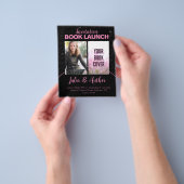 Roze & Zwart Auteur Boek Lancering Handtekening Ui Flyer (Hand)